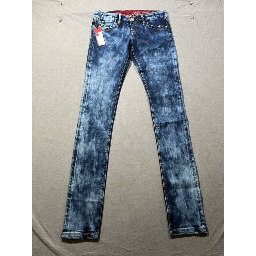 Maxime Cossoguy Jeans Womens 27 Blue Denim Pocketed Belted Zip Ladies 27x33